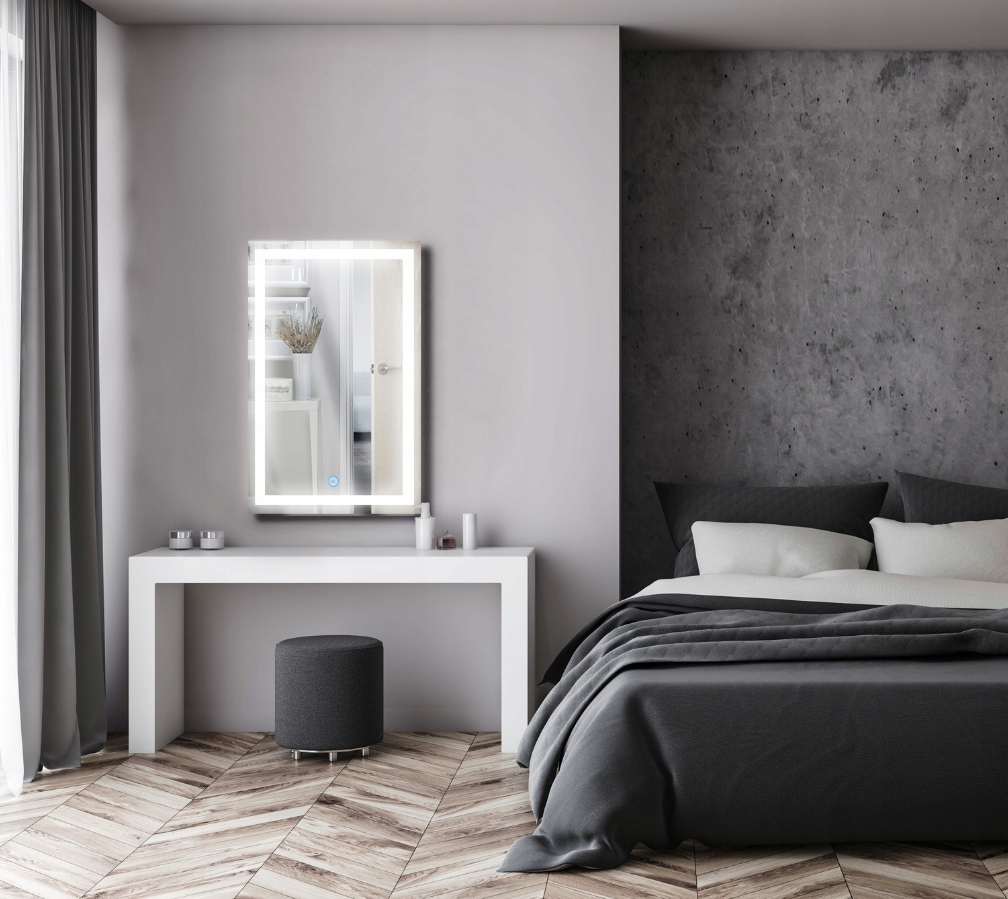 LUSTRO ŁAZIENKOWE LED 60x80 PODŚWIETLANE WŁĄCZNIK Marka Metanoia Lustra Led