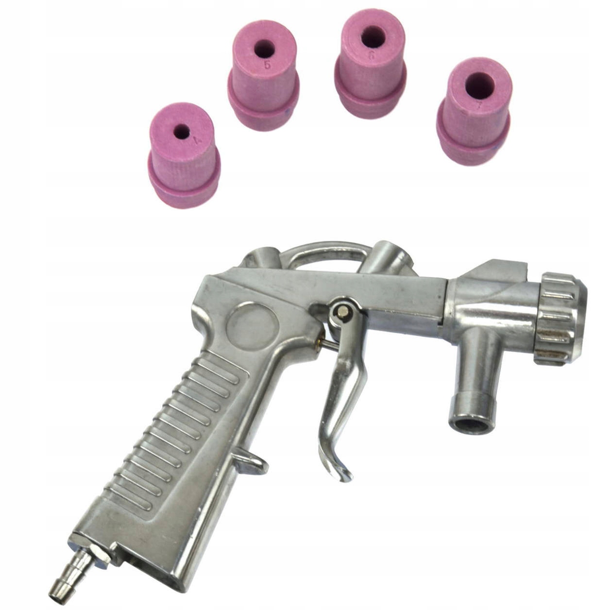 PIASKARKA PISTOLET DO PIASKOWANIA + 4 DYSZE