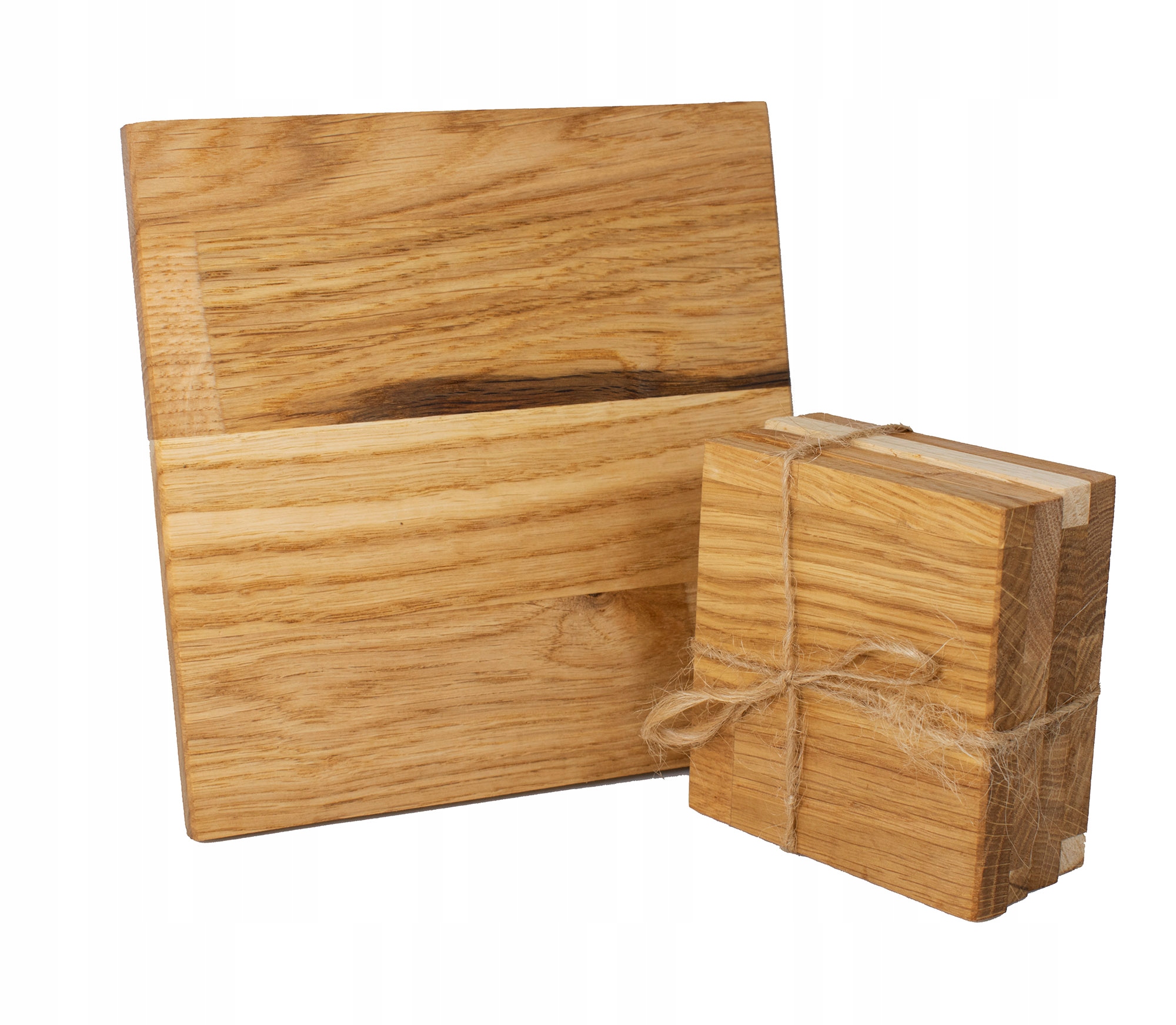 Zestaw podkładek dębowych pod kubek podstawka 5szt