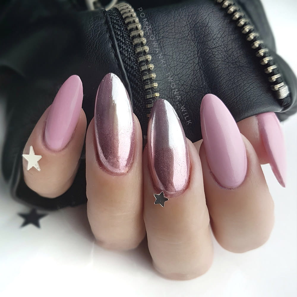 GLASS ROSE GOLDEN efekt lustra pyłek RÓŻOWE ZŁOTO Kolor dominujący różowy