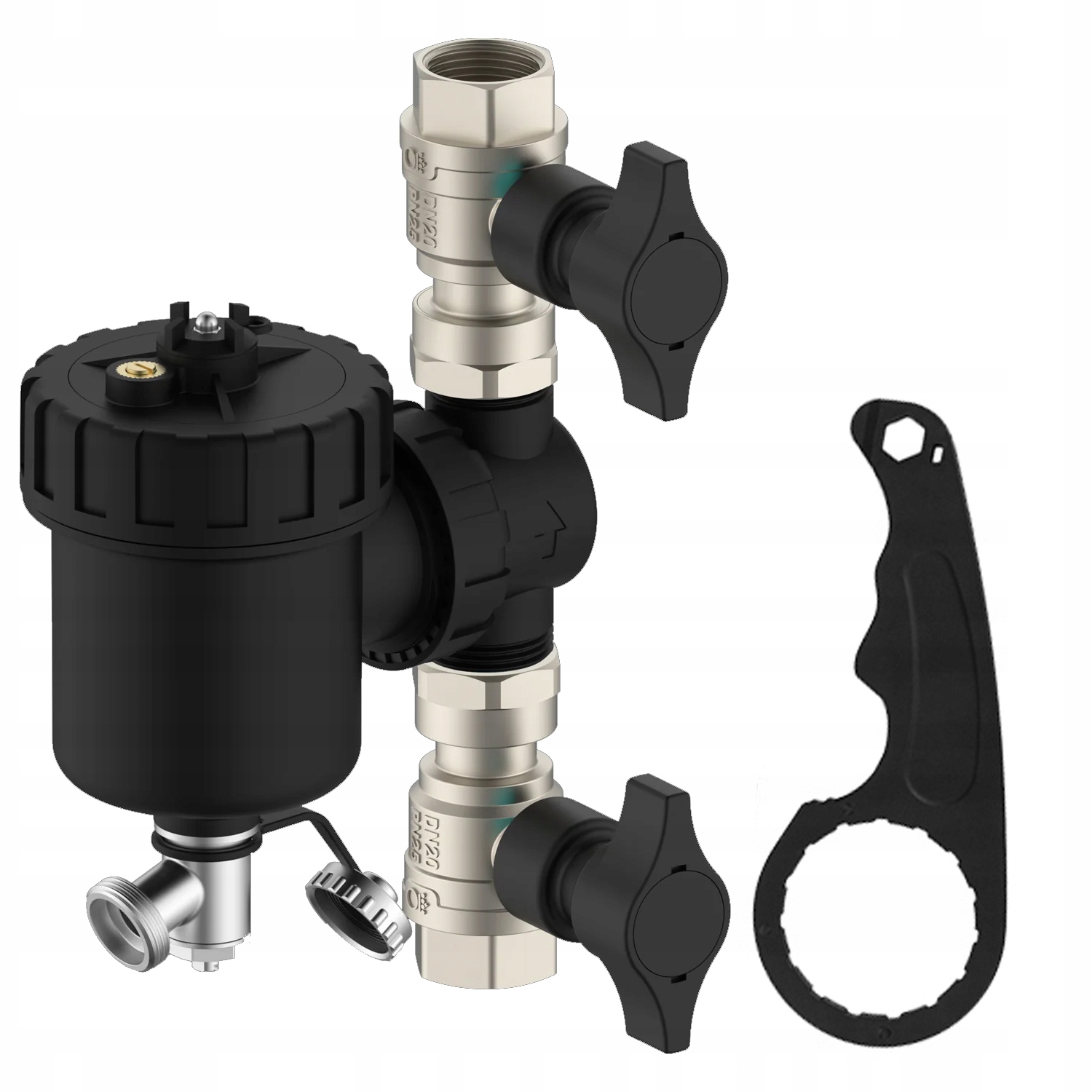 Odlučovač Nečistôt Magnetický Filter 1 Palec Ventily Kľúč Ibo 1" Solárny