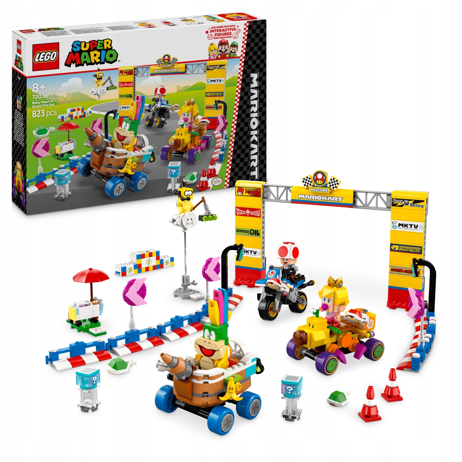 Lego Mario 72036 Mario Kart Baby Peach a sada Grand Prix