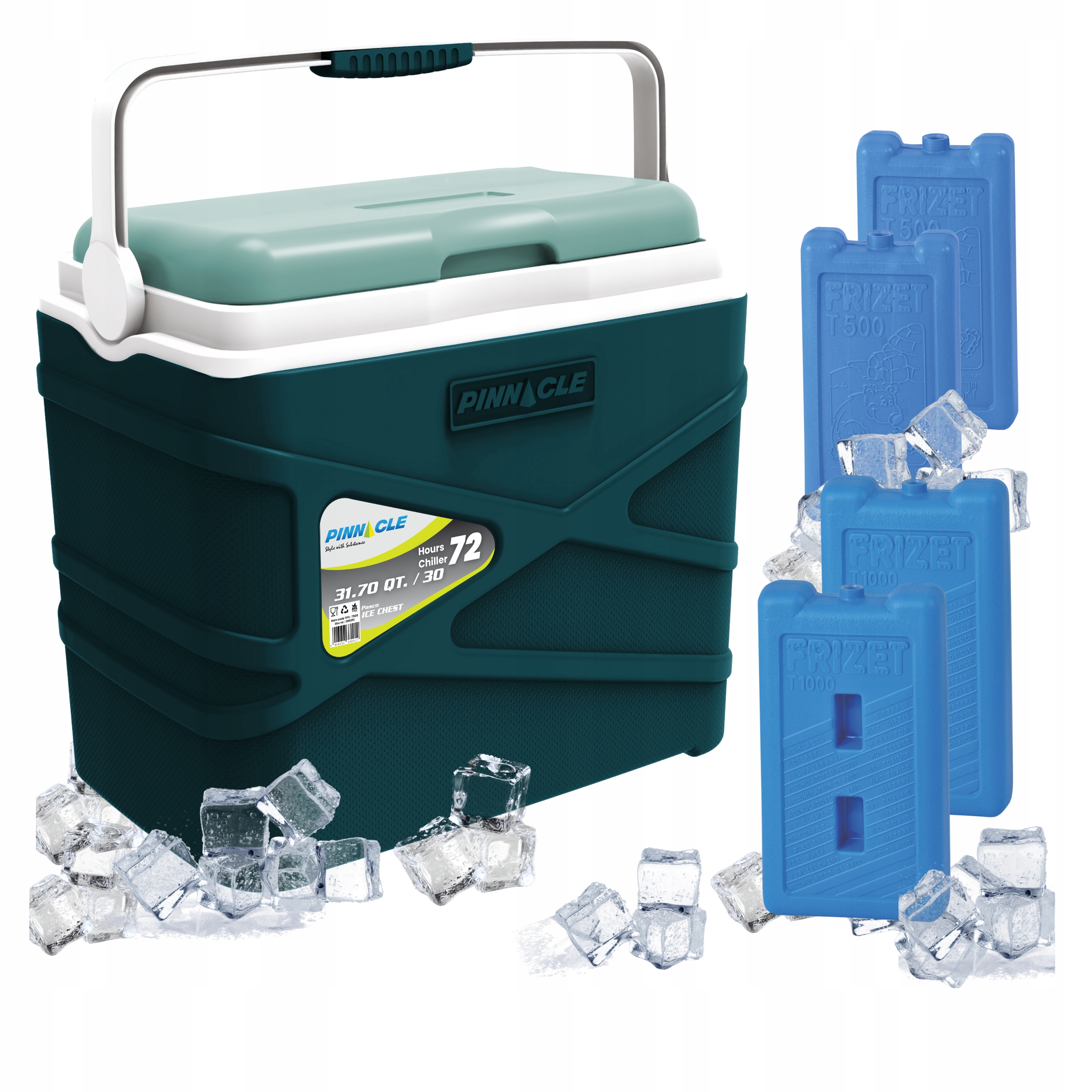 Přenosná turistická lednička 30 l Pinnacle Velká do auta 4 náplně