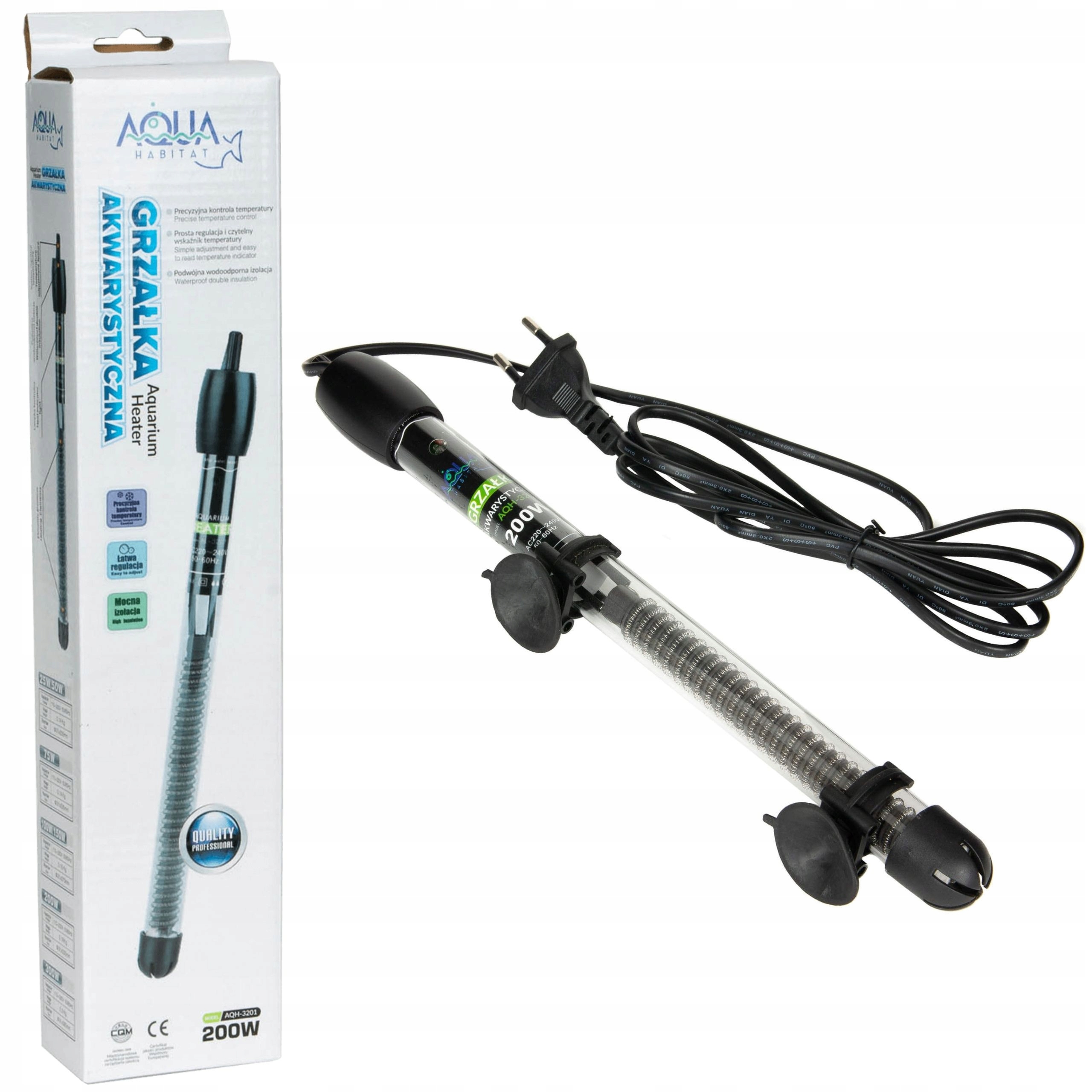 

Grzałka z Termostatem 200W Do Akwarium 150-250L