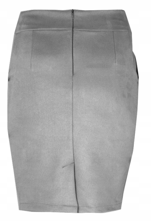 Kobieca SPÓDNICA ZAMSZOWA Ołówkowa Pasek Kolory XL Wzór dominujący bez wzoru