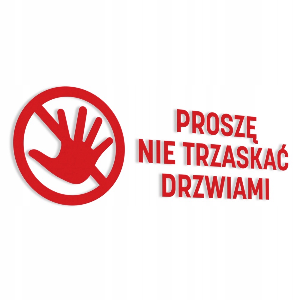 Naklejka Proszę Nie Trzaskać Drzwiami 5,3x15 cm #AT03R taxi