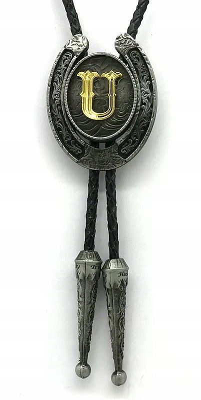 Kravata western bolo podkova iniciál jméno písmeno U úlu urszula ursus