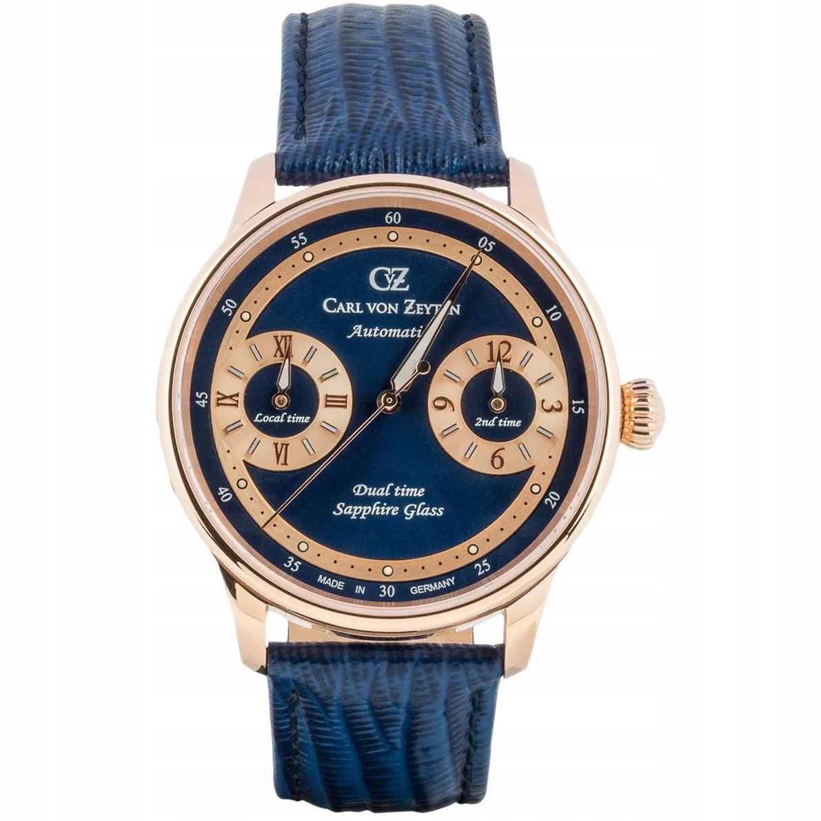 Pánské Hodinky Carl von Zeyten CVZ0086RBLS modrý pásek