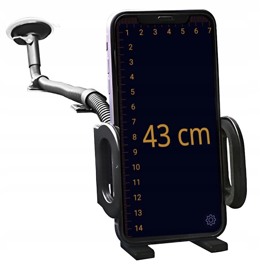 Uchwyt Samochodowy do Telefonu Szyby kokpitu Samochodu Długi 43cm Auta