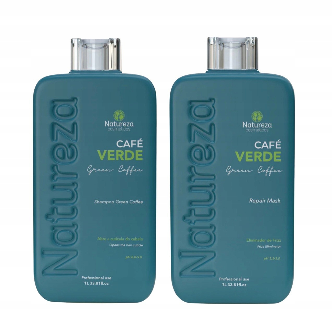Natureza Sada Cafe Verde Pro Keratinové Narovnávání Vlasů 2x1000ml