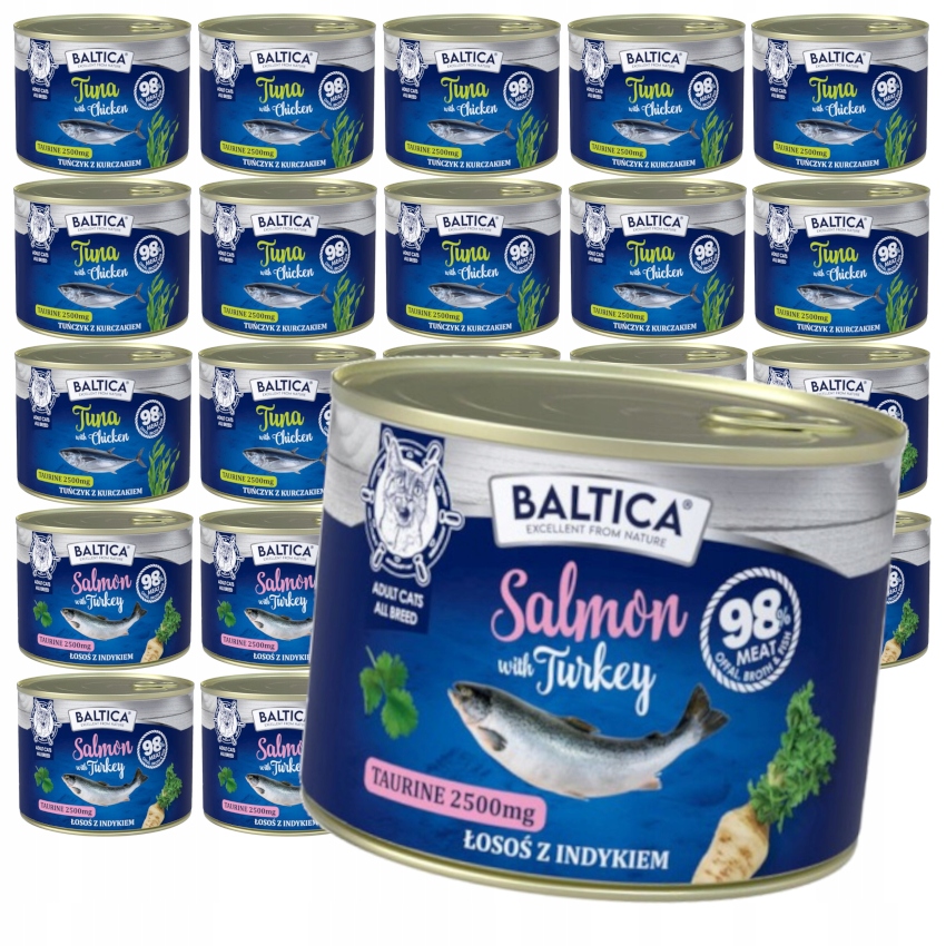 Baltica Vynikající Mix Chutí 24x185 g Bezobilné Mokré Krmivo Pro Kočky