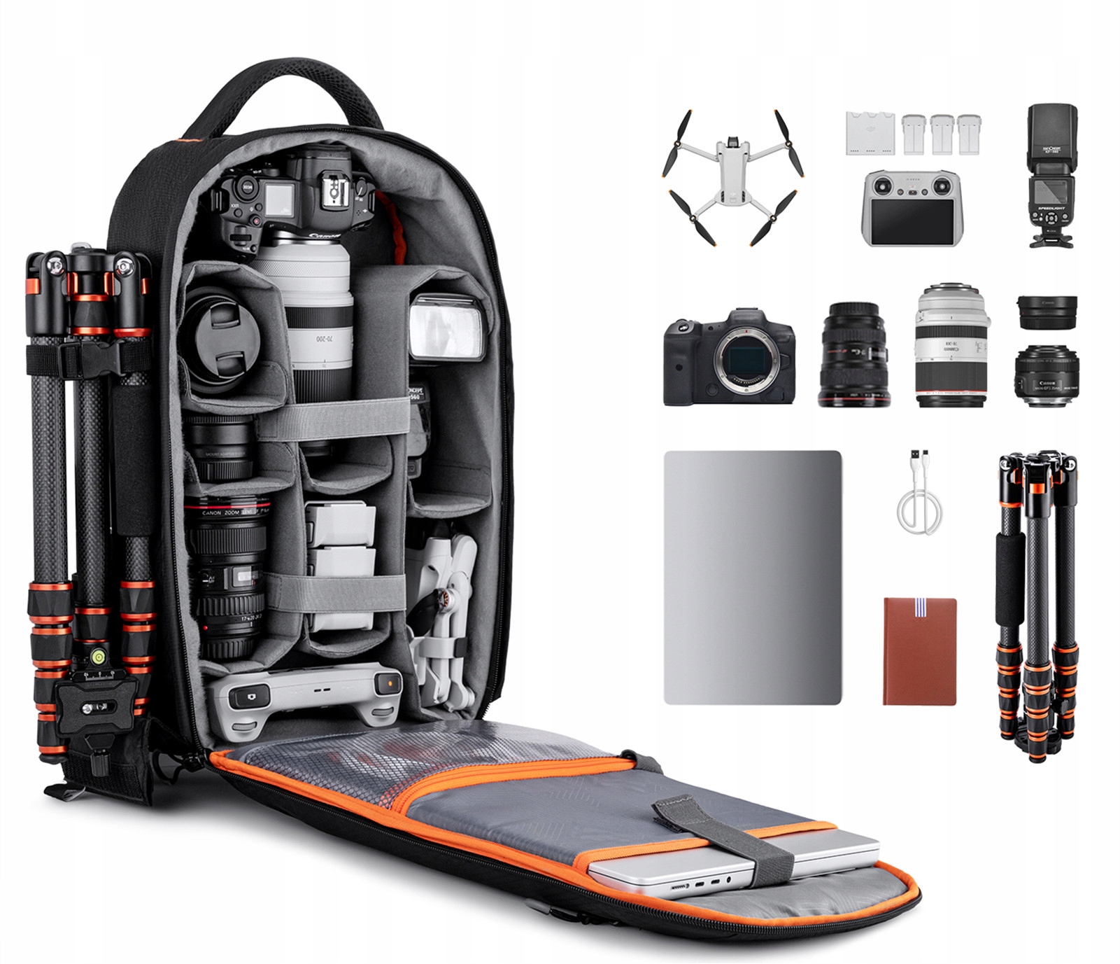 K&F CONCEPT Wodoodporny Plecak Fotograficzny Na Aparat i Laptopa — miniatura 12