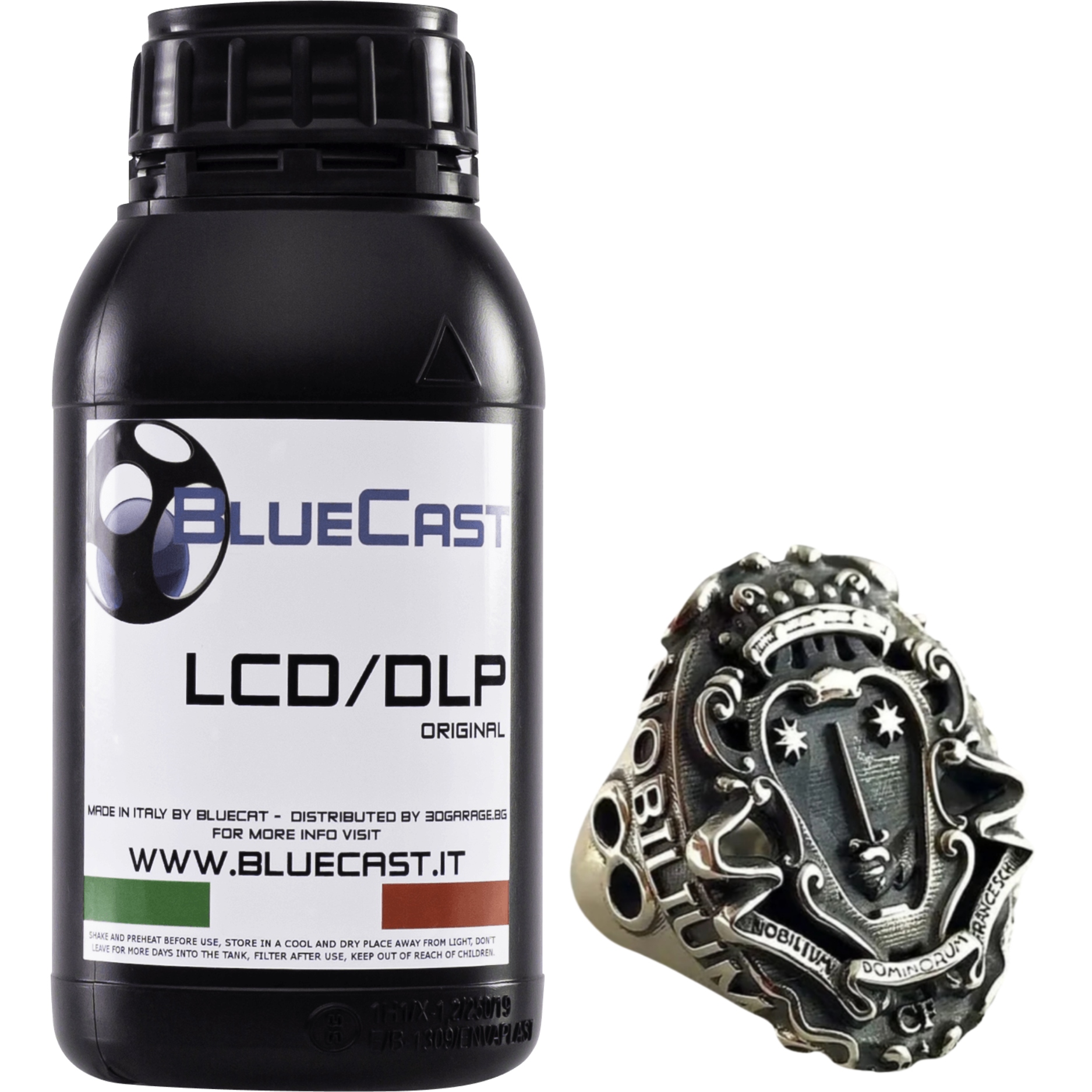 Uv živica BlueCast Original 0,5 kg 0,5 l Klenotník Pre Precíznu 3D tlačiareň