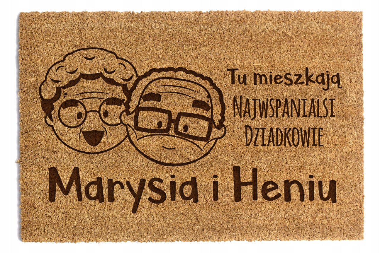 Stěračka Dárek Den Prarodičů Zde bydlí (Jména) 60x90 cm