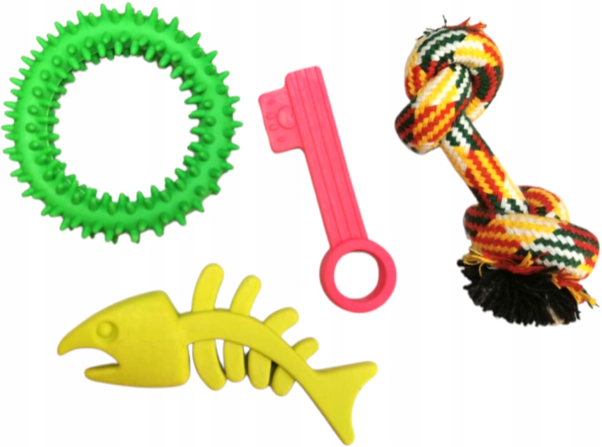 

4 szt Zestaw Gryzak Szczotka Do Zębów Zabawka Psa