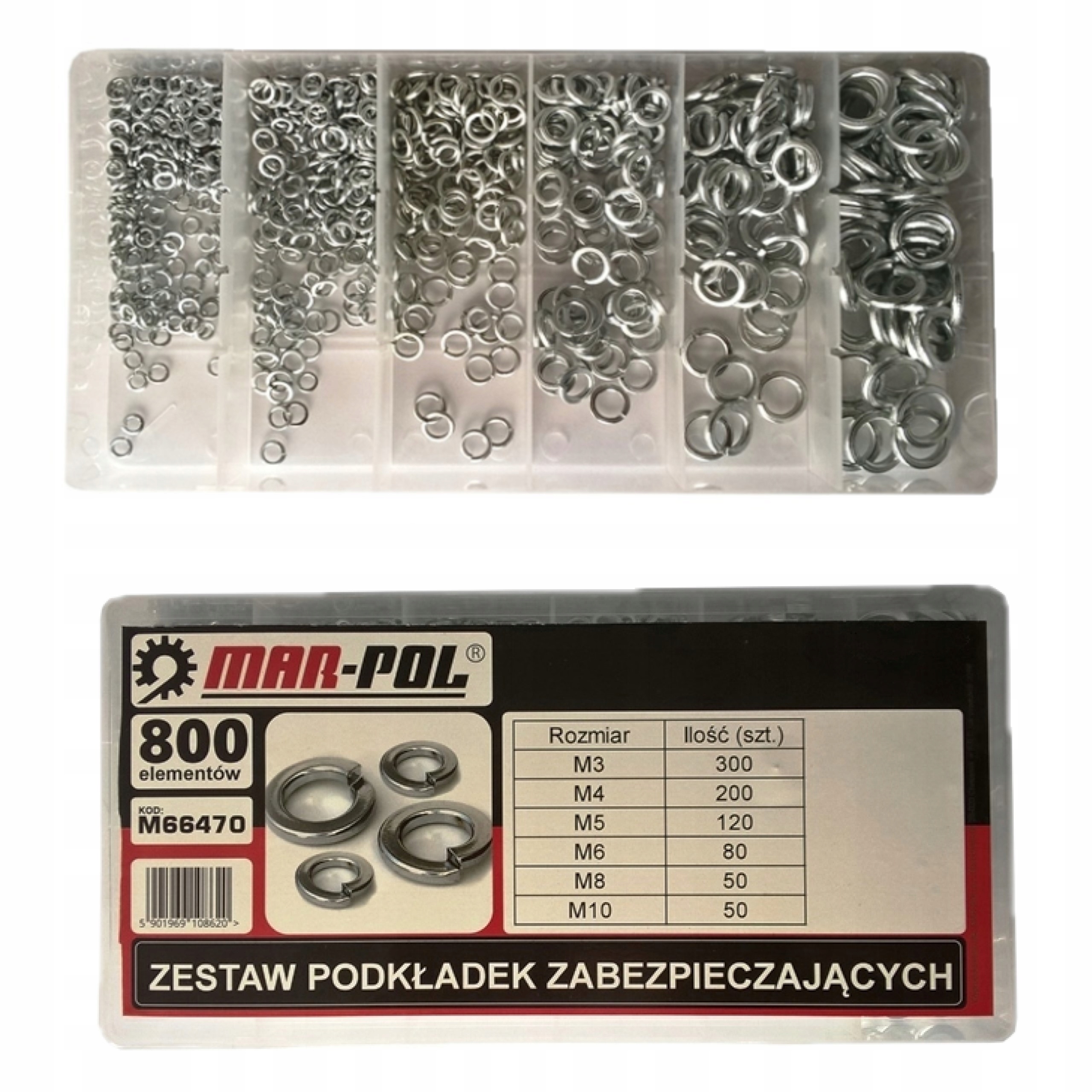 PODKŁADKI ZABEZPIECZAJĄCE SPRĘŻYNOWE 800szt
