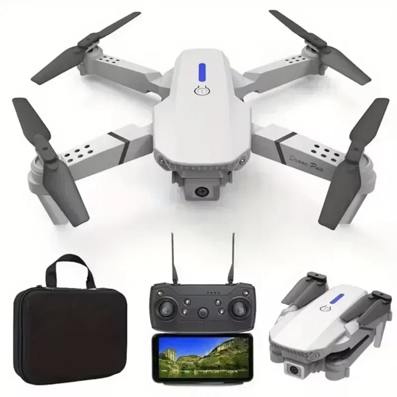 Dron E88 Pro kamera Hd WiFi zdalnie sterowany zabawka zawis 350m biały