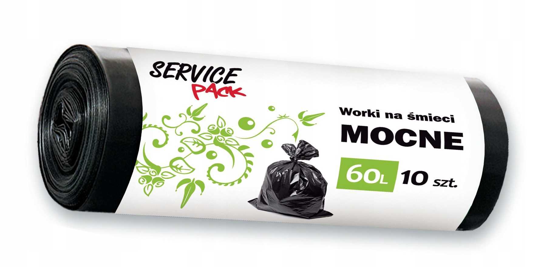 SP Worki na śmieci MOCNE LDPE 60L 10szt Stan opakowania oryginalne