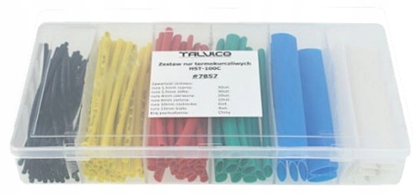 Rurki Termokurczliwe zestaw rurek 100szt 10cm mix