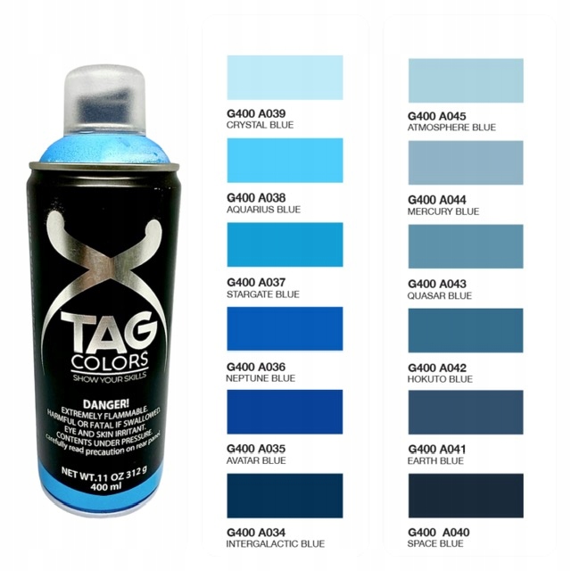 

Tag Colors Spray Graffiti lakier 400ml Niebieski