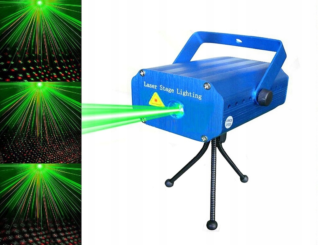 Laser Disco projektor Diskotéková lampa 3D stroboskop párty Lampička
