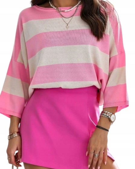 Cocomore Svetrová halenka s pruhy, béžová růžová