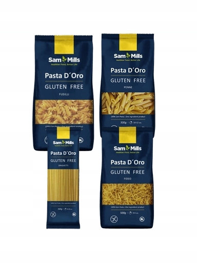 Levně 2x Sam Mills Sada 4 těstovin Bezlepkový Vrták Trubky Nudličky 500G