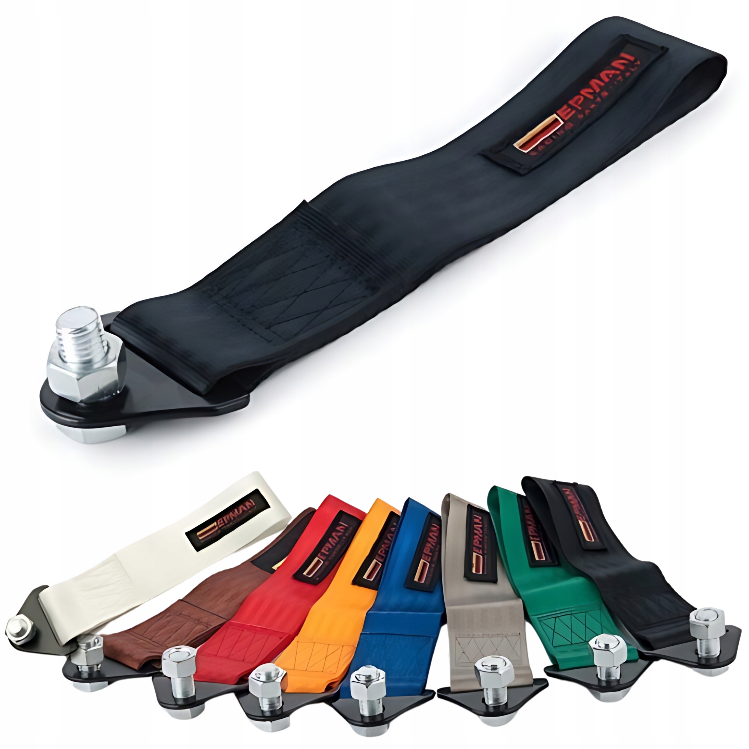 Solidny Pas Holowniczy Jdm Kjs Tow Strap Epman Black Czarny Uniwersalny