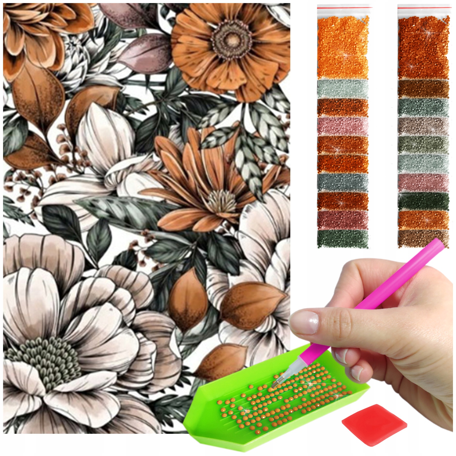 Haft Diamentový Velký 60x40cm Diamond Painting Mozaika Diamentové Příslušenství