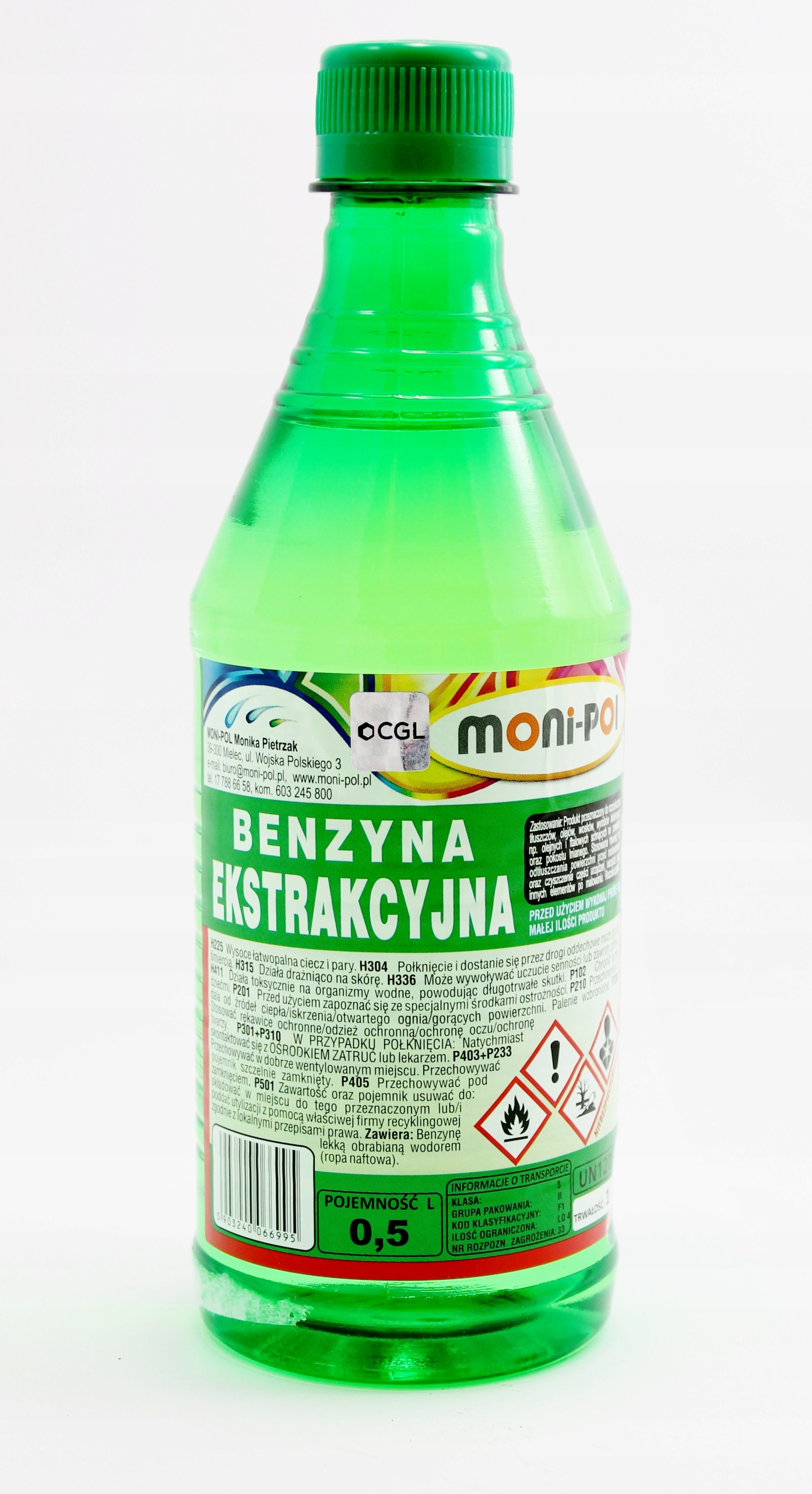 Benzyna Ekstrakcyjna Rozpuszczalnik Moni Pol 0,5 L