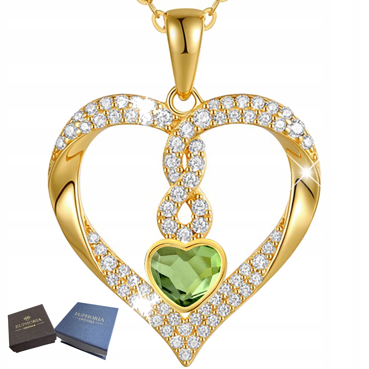 Zlatý náhrdelník Stříbro 925 Přívěsek Srdce Dárek pro manželku ke Dni žen