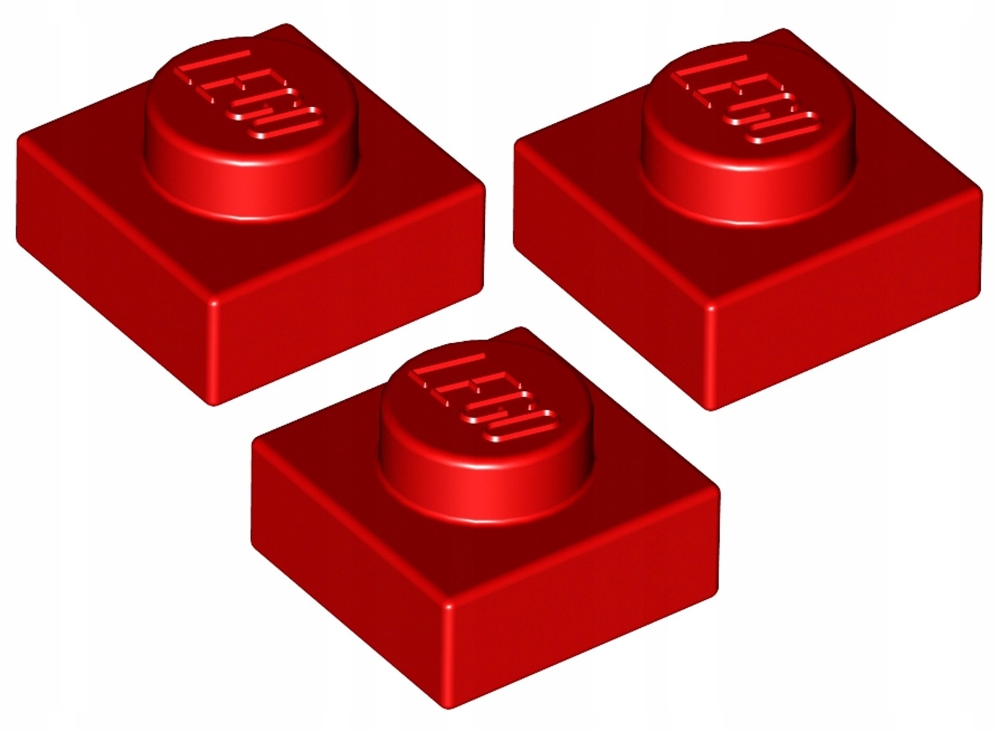 

Lego Płytka 1x1 Czerwony/Red (3024/302421) 3szt