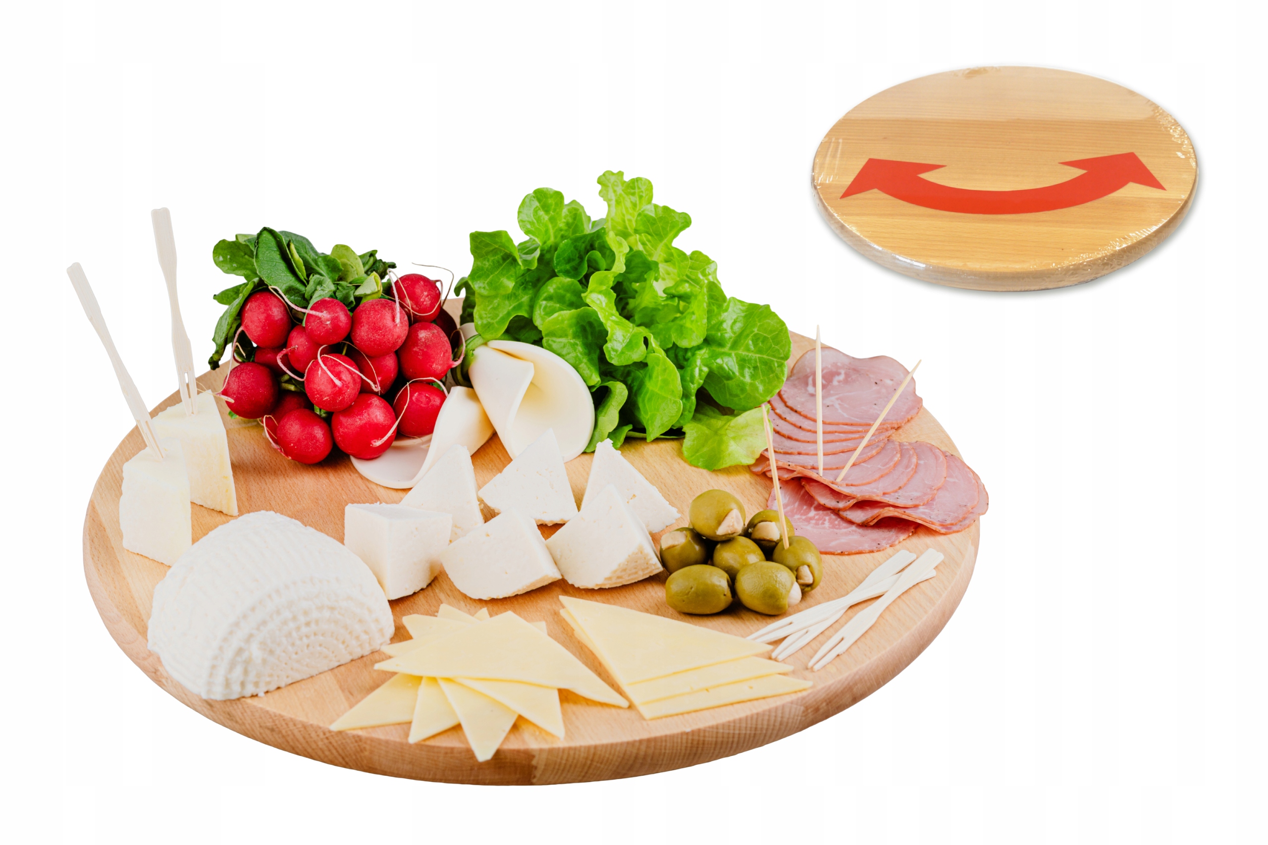 

Deska Do Pizzy 35 cm Obrotowa Serów Drewno Taca
