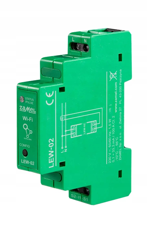 MONITOR ENERGII ELE. SUPLA 1-FAZ 100A WIFI LEW-02 Marka Supla