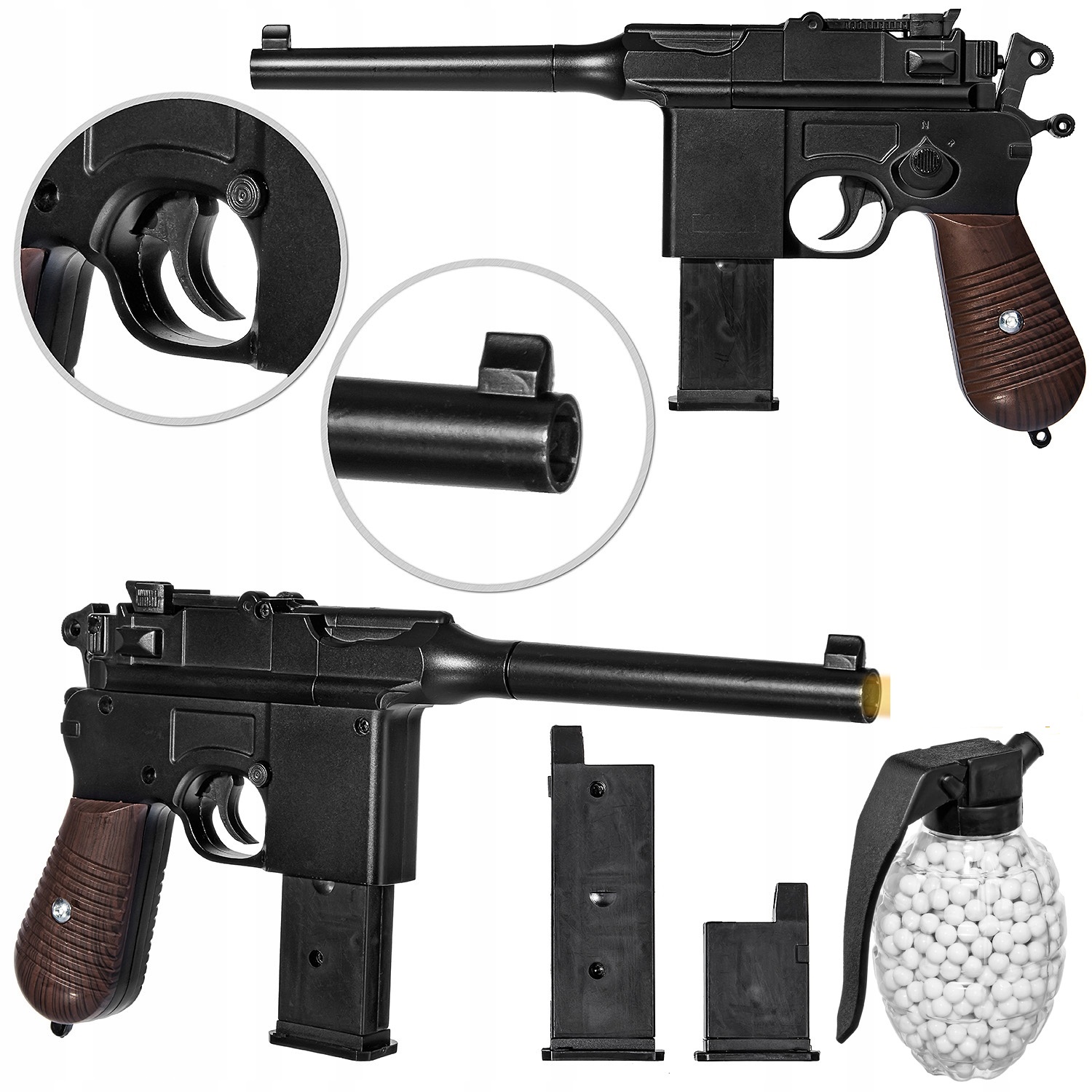 METALOWY REPLIKA PISTOLET NA KULKI 6MM C55 MAUSER C96 ASG Rodzaj karabiny