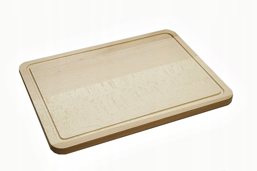 

Drewniana deska do krojenia z rowkiem 30x22,5cm
