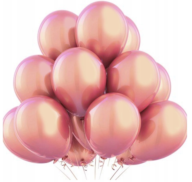 

Balony różowe złoto rosegold metaliczne ślub x100
