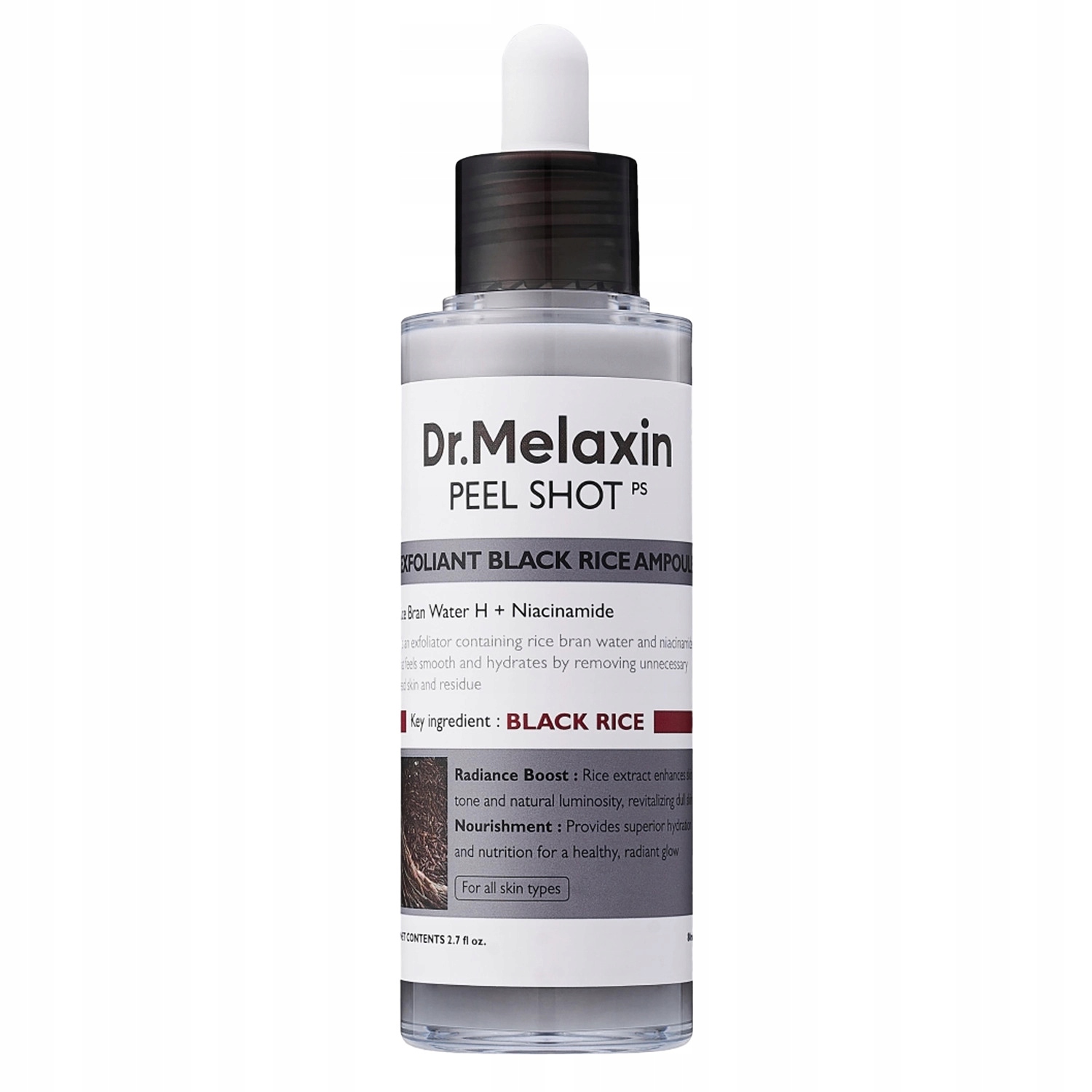 Dr. Melaxin Peel Shot Exfoliant Black Rice Ampoule 80 ml Exfoliační ampule