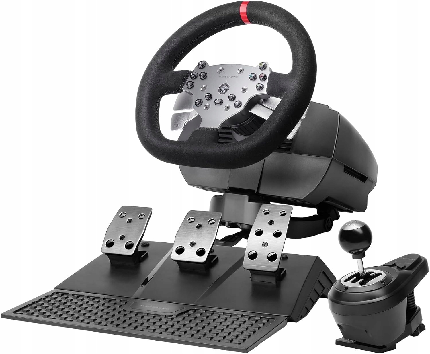 P528 Mars Gaming Mwhrsx, Kierownica SimRacing z Force Feedback, 3 pedały