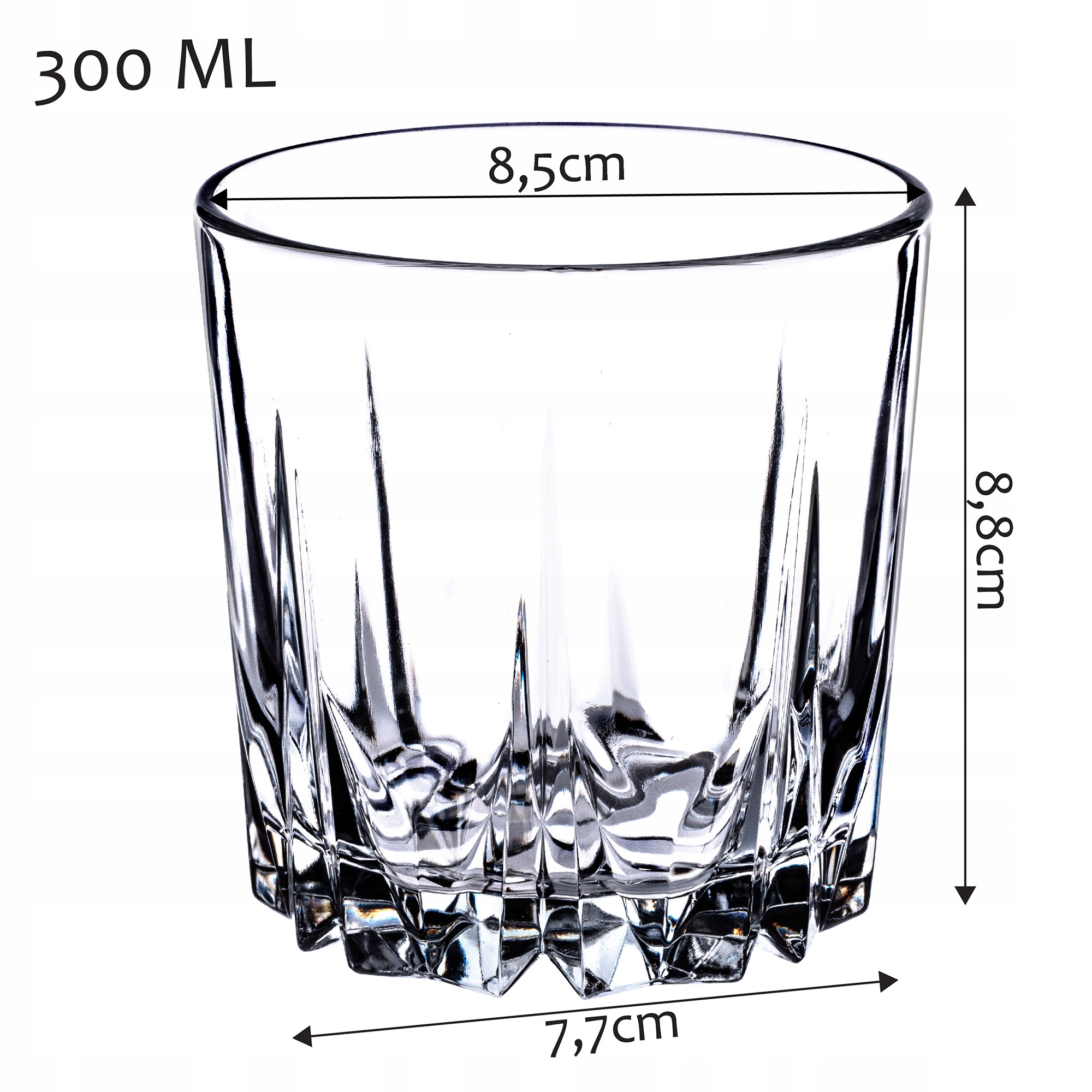 ZESTAW 6X SZKLANKI DO NAPOJÓW WODY DRINKÓW 300ML Kod producenta 0308