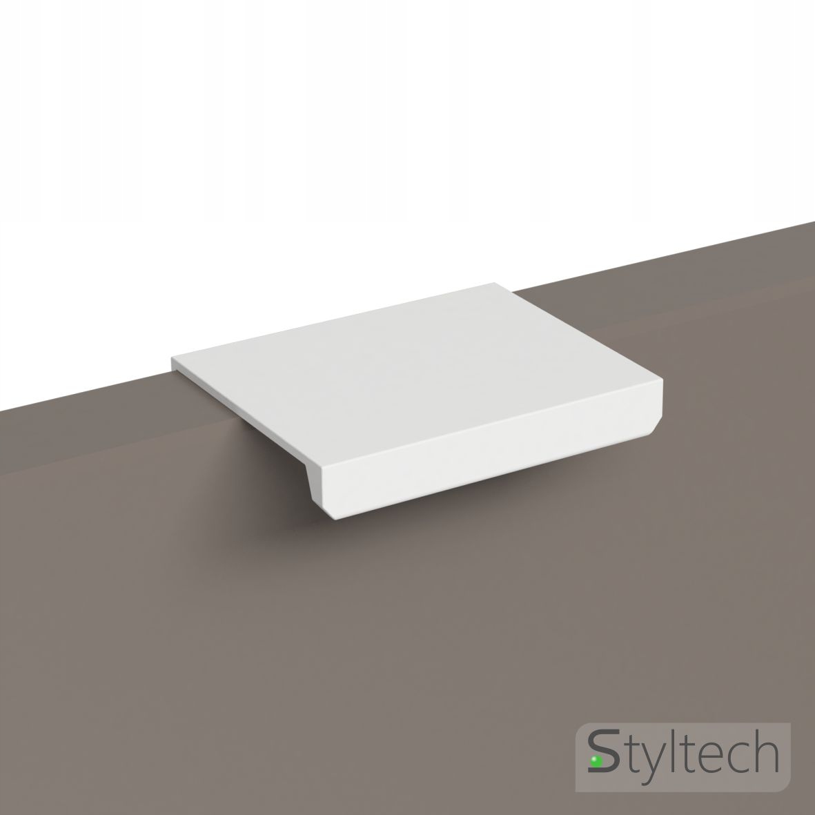 Uchwyt meblowy krawędziowy BIAŁY MAT 50mm Kod producenta ANE-50-BIMN