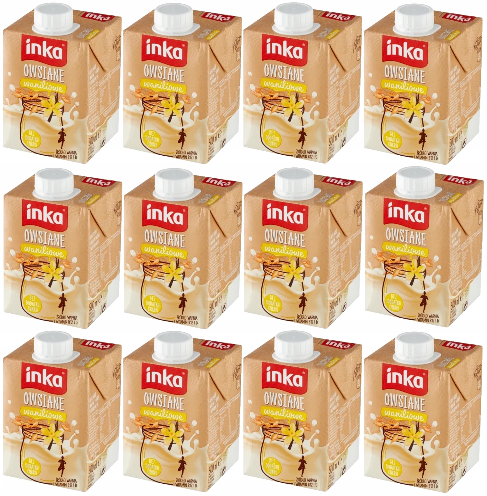 Levně Inka Ovesný Rostlinný Nápoj S Vanilkou Bez Přidaného Cukru S Vápníkem 10 x 500 ml