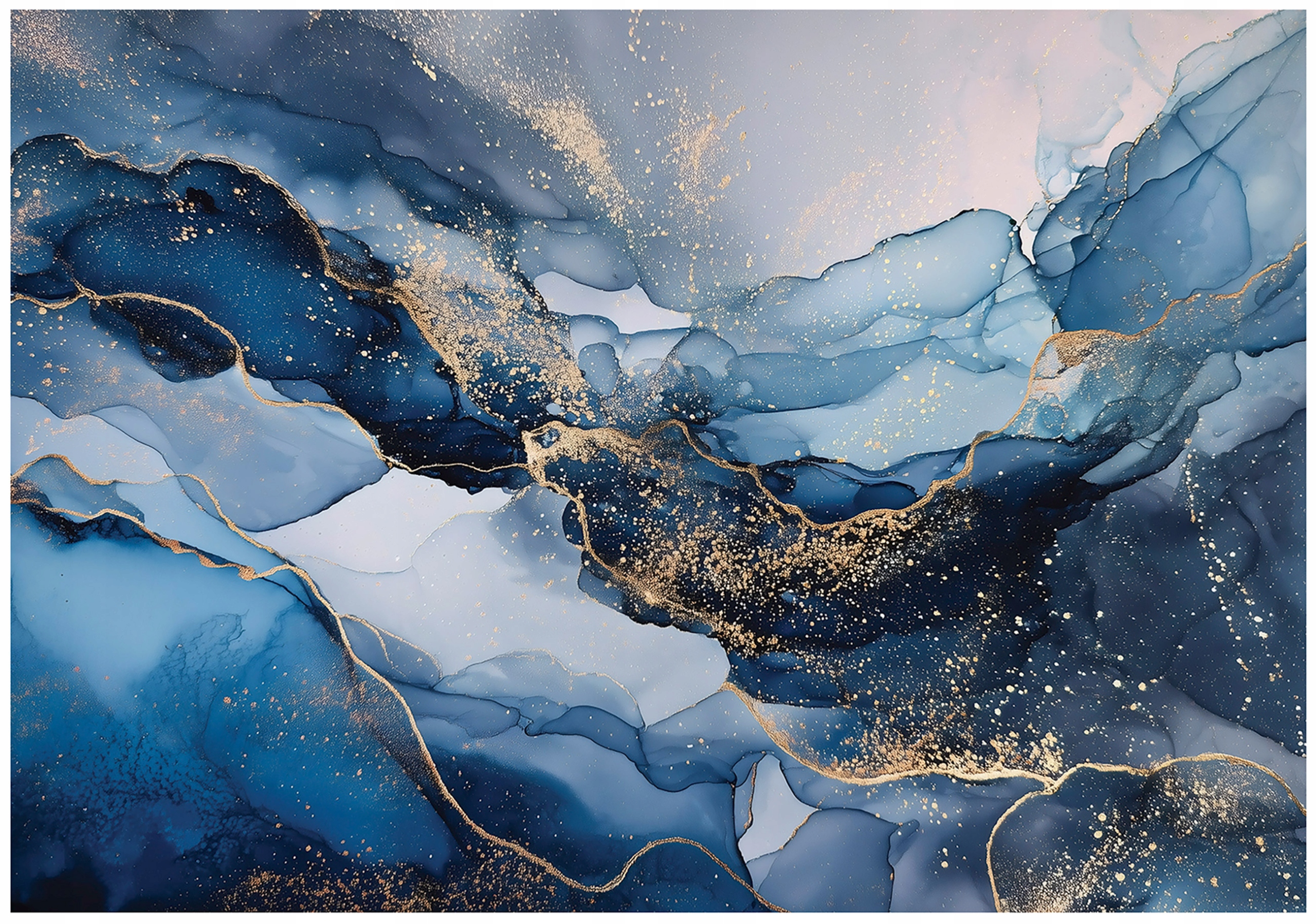 Fototapeta Marmor Zlatá Modrá Do Ložnice Obývacího Pokoje Vliesová 400x280