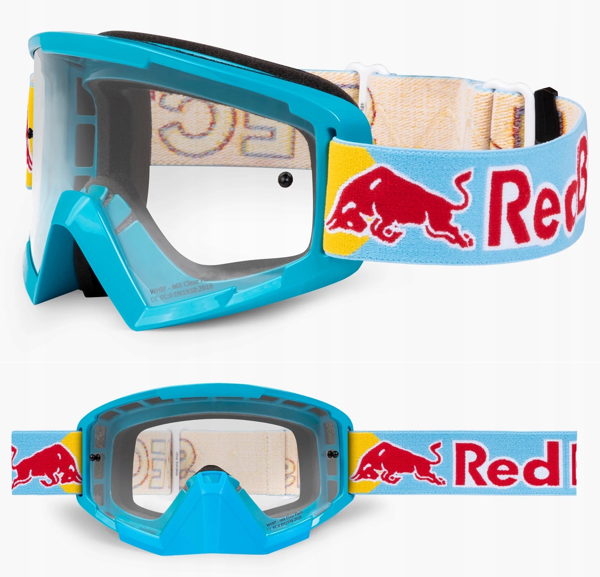 GOGLE Red Bull Spect WHIP 010 DH Snowboard blue szyba S0