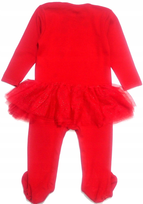 PRIMARK ŚWIĄTECZNY pajacyk z TIULEM 9-12 M-CY 74-80 CM Rękaw długi rękaw