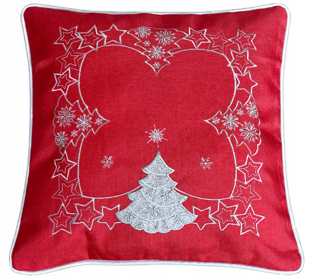 Poszewka Świąteczna 40x40 cm Gwiezdne Choinki
