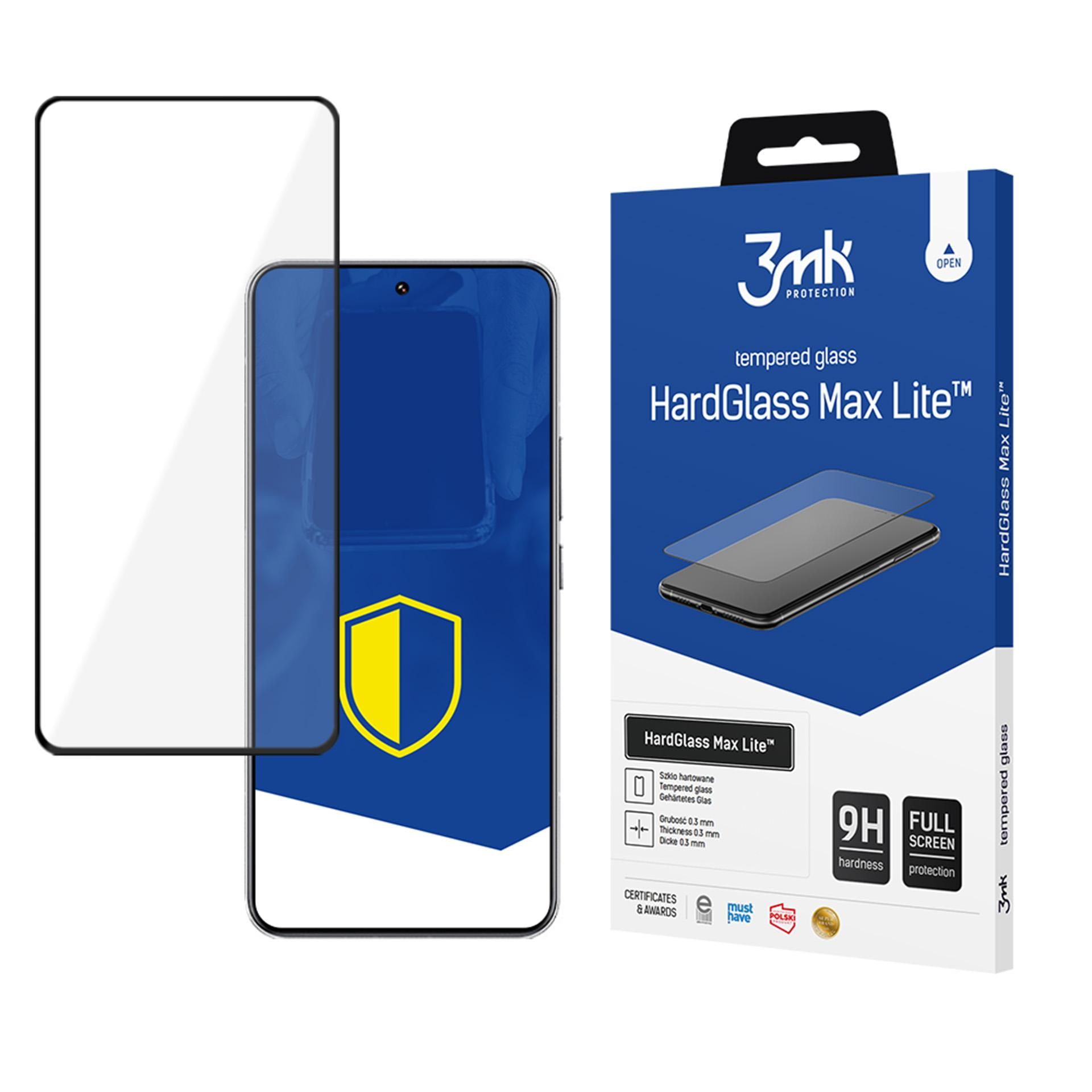 Szkło hartowane 3mk HardGlass Max Lite Black na iPhone 17 Pro 3mk