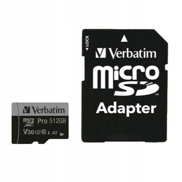 Verbatim Karta microSD 64GB adaptér Pro U3 černá/černá 47042