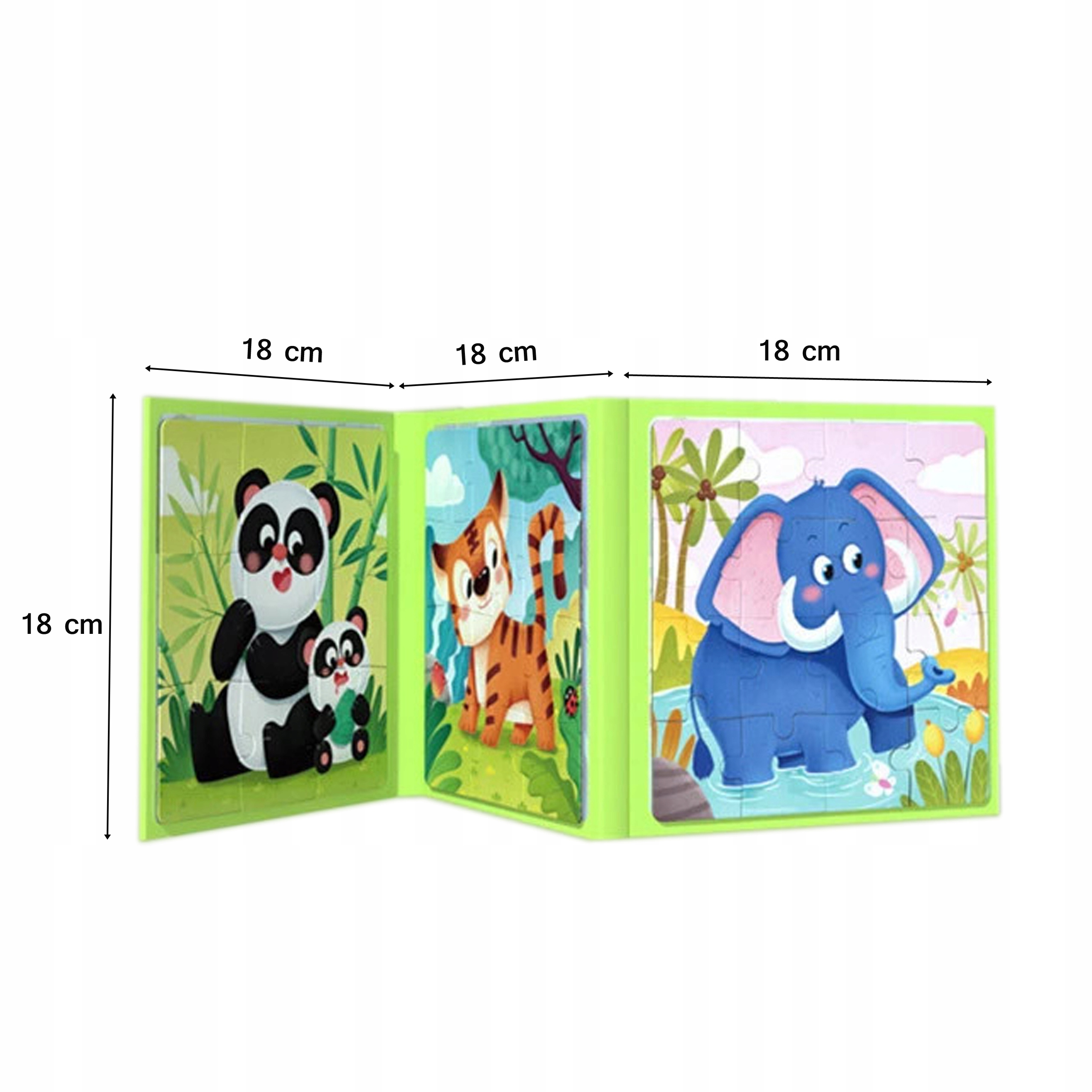 MAGNETYCZNE PUZZLE ZWIERZĄTKA KSIĄZECZKA ZOO Liczba elementów 37