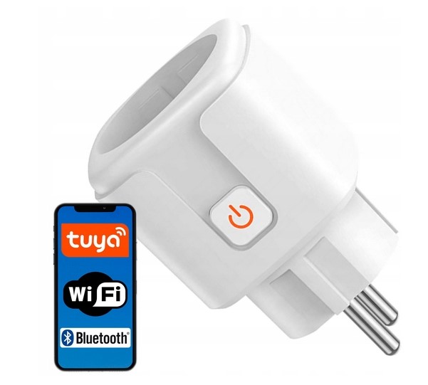 Inteligentne Gniazdko WiFi Tuya 20A PROGRAMATOR TIMER Watomierz